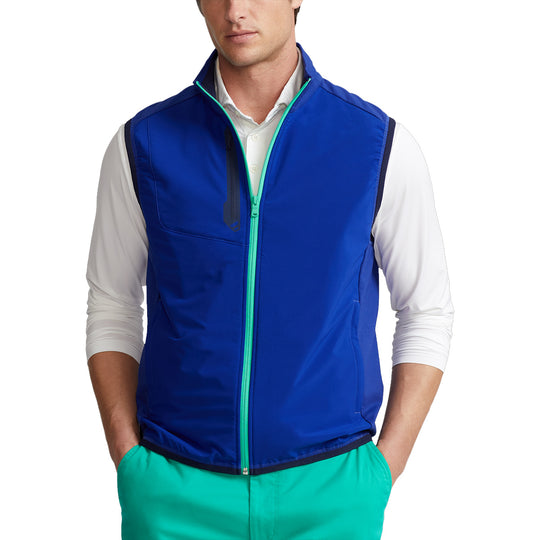 RLX Ralph Lauren Techy Terry Heritage Royal Mens Golf Vest