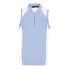 RLX Ralph Lauren Mesh Mix Elite Blue Womens Sleeveless Golf Polo