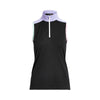 RLX Ralph Lauren Tri-Colored Airtech Pique Blk Multi Womens Sleeveless Golf Polo