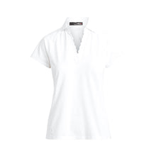Load image into Gallery viewer, RLX Ralph Lauren Scallop Placket White Womens Polo - Pure White/L
 - 1