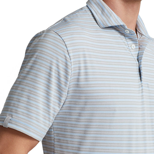 RLX Ralph Lauren FthrWt Tri Stripe EBLU Mens Polo