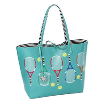 Load image into Gallery viewer, Sydney Love Serve It Up Turq Reversibl Tennis Tote - Turquoise
 - 1