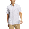 Adidas Flag-Print Grey Hemp Mens Golf Polo