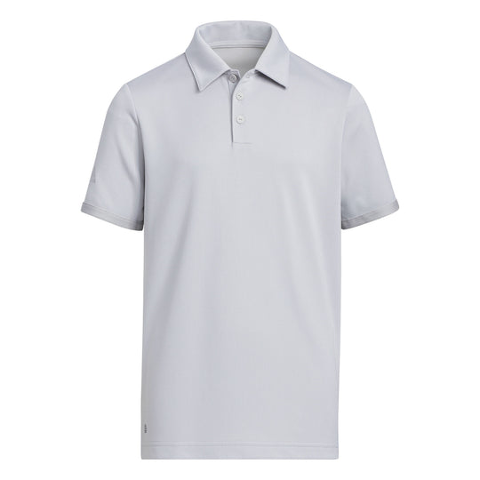 Adidas Pique White Boys Golf Polo