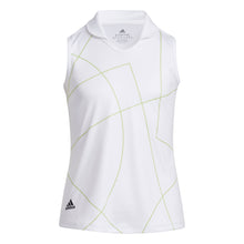 Load image into Gallery viewer, Adidas Pulse Lime White Girls Sleeveless Golf Polo - Pulse Lime/Wht/XL
 - 1