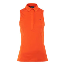 Load image into Gallery viewer, J. Lindeberg Dena Womens Sleeveless Golf Polo - TANGERINE G016/L
 - 3