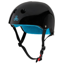 Load image into Gallery viewer, Triple Eight Certified Sweatsaver Blk Gloss Helmet - Black Glossy/L/XL
 - 1