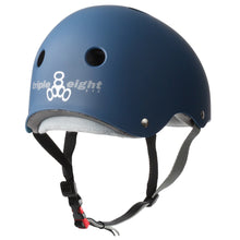 Load image into Gallery viewer, Triple Eight Certified Sweatsaver Nvy Rubbr Helmet
 - 2