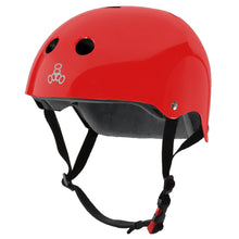 Load image into Gallery viewer, Triple Eight Certified Sweatsaver Red Gloss Helmet - Red Glossy/L/XL
 - 1