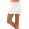 Lucky in Love Scallop White 11in Girls Tennis Skirt