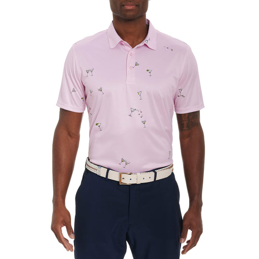 Robert Graham Gibson Perform Knit Mens Golf Polo - Light Pink/XL