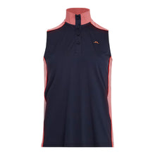 Load image into Gallery viewer, J. Lindeberg Farrow Navy Womens SL Golf Polo - JL NAVY 6855/L
 - 1