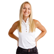 Load image into Gallery viewer, Calliope Latah Womens Sleeveless Golf Polo - White/L
 - 3