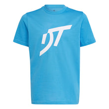 Load image into Gallery viewer, Adidas Thiem Logo Pulse Blue Boys Tennis T-Shirt - Pulse Blue/XL
 - 1