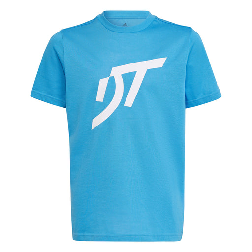 Adidas Thiem Logo Pulse Blue Boys Tennis T-Shirt - Pulse Blue/XL