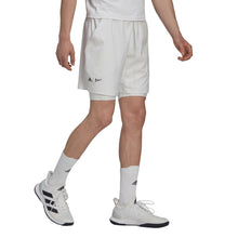 Load image into Gallery viewer, Adidas London 2 IN 1 White 7in Mens Tennis Shorts
 - 1