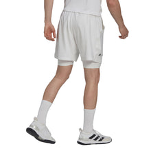 Load image into Gallery viewer, Adidas London 2 IN 1 White 7in Mens Tennis Shorts
 - 2