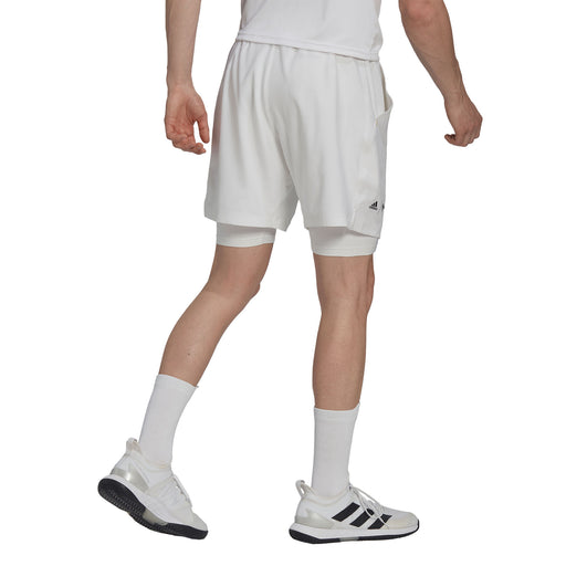 Adidas London 2 IN 1 White 7in Mens Tennis Shorts