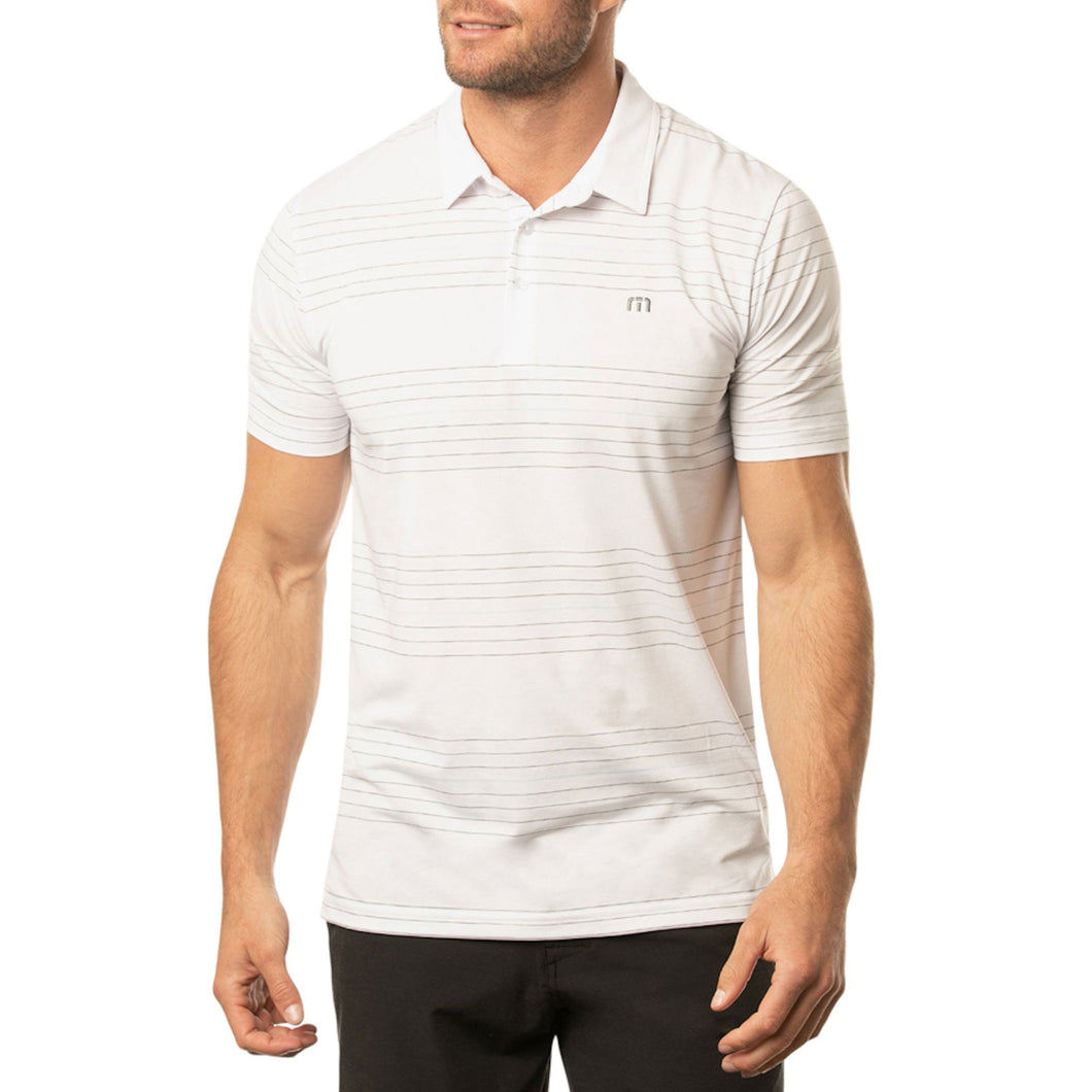 TravisMathew Scene It Mens Golf Polo - White 1wht/XL