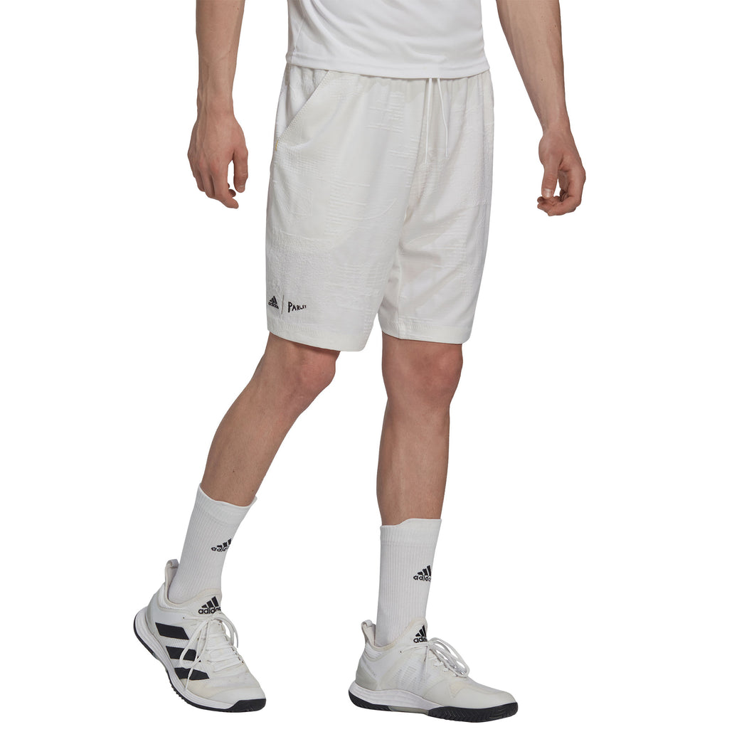 Adidas London Ergo White 9in Mens Tennis Shorts - WHITE 100/XXL