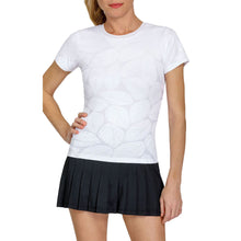 Load image into Gallery viewer, Tail Oriana Fading Leave Chalk Wmn SS Tennis Shirt - LEAVE CHALK Q70/XL
 - 1