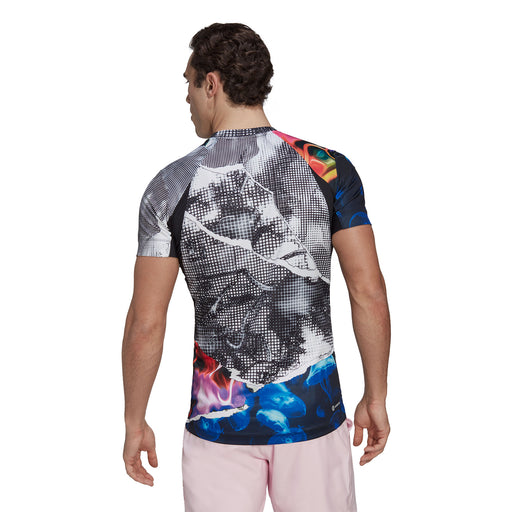 Adidas US Series Printed Freelift Men Tennis Shirt