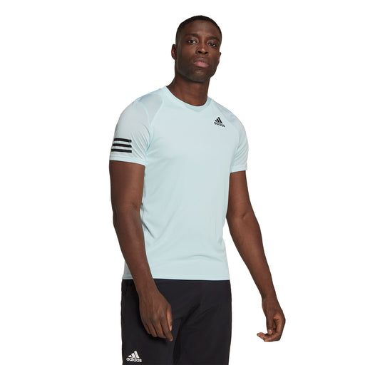 Adidas Club 3 Stripes Almost Blue Men Tennis Shirt