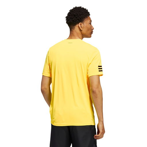 Adidas Club 3 Stripes Beam Yellow Men Tennis Shirt