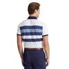 RLX Ralph Lauren Performance Pique White Variegated Stripes Mens Golf Polo
