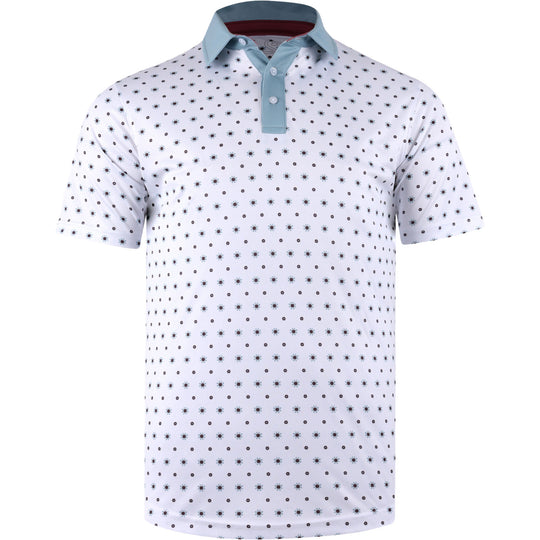 Swannies B-Frank White Arctic Mens Golf Polo