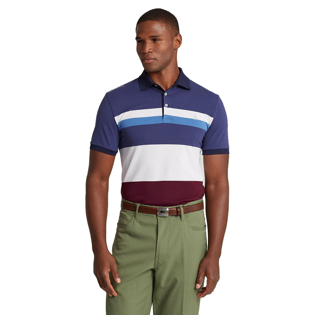 RLX Ralph Lauren Perf Piq Rich Ruby Mens Golf Polo - Rich Ruby Multi/XL