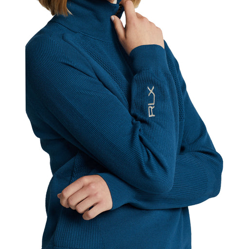 RLX Ralph Lauren Wool-Blend Indigo Wmns Golf Swter