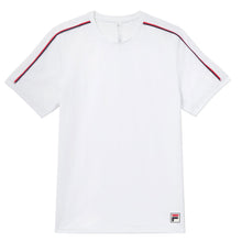 Load image into Gallery viewer, Fila Essentials Heritage Jacquard Men Tennis Shirt - WHITE 100/XXL
 - 3