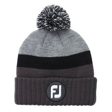 Load image into Gallery viewer, FootJoy Winter Knit Pom Pom Unisex Golf Beanie - Charcoal
 - 2