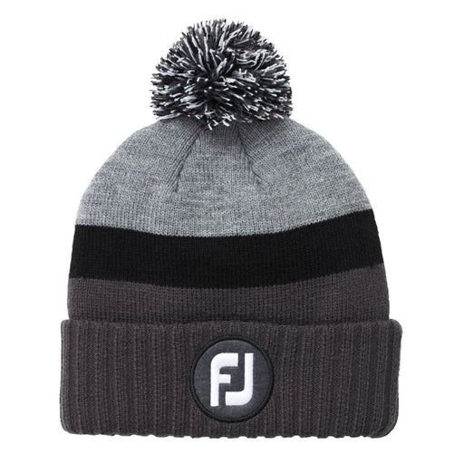 FootJoy Winter Knit Pom Pom Unisex Golf Beanie - Charcoal