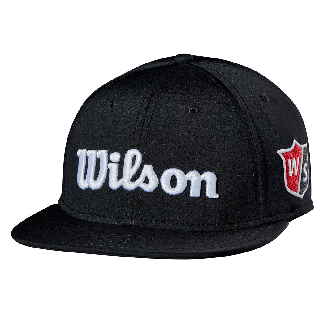 Wilson Tour Flat Brim Mens Golf Hat - Black/One Size