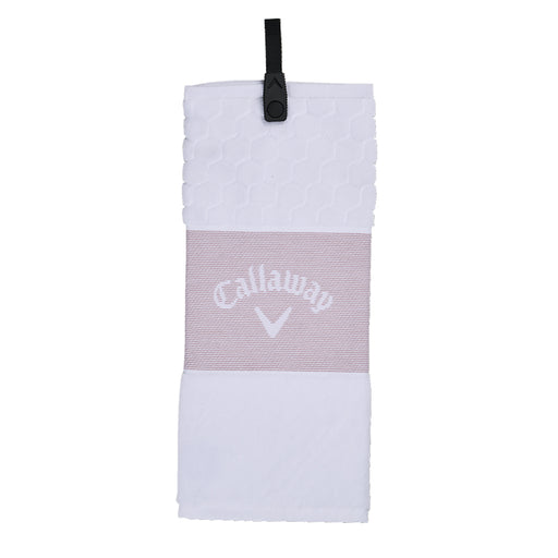 Callaway Tri-Fold Golf Towel - Mauve/White