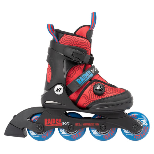 K2 Raider Boa Red Boys Adjustable Inline Sk 27588