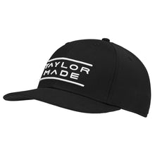 Load image into Gallery viewer, TaylorMade Stretchfit Flatbill Mens Golf Hat - Black
 - 1