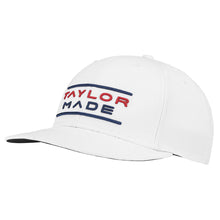 Load image into Gallery viewer, TaylorMade Stretchfit Flatbill Mens Golf Hat - White
 - 9