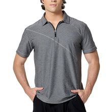 Load image into Gallery viewer, SB Sport Short Sleeve Mens Tennis Polo - Grey Melange/1X
 - 1