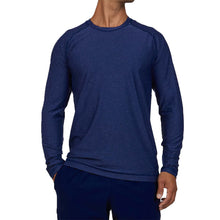 Load image into Gallery viewer, Sofibella SB Sport Athletic Mens LS Tennis Shirt - Navy Melange/1X
 - 4