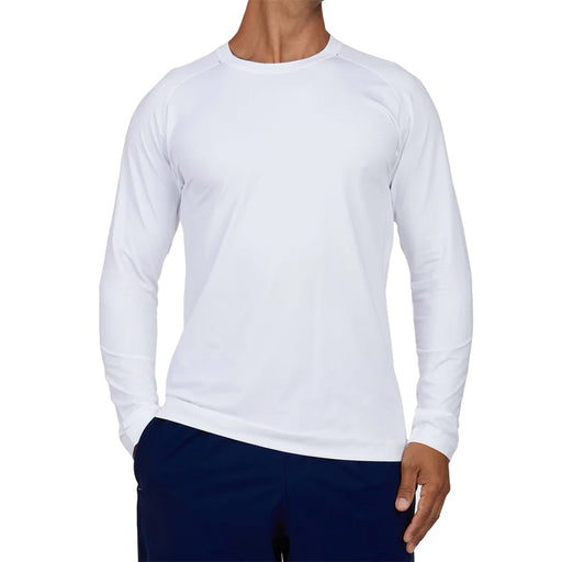 Sofibella SB Sport Athletic Mens LS Tennis Shirt - White/1X