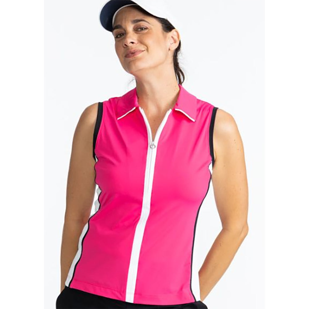 Kinona Swing Away Womens Sleeveless Golf Polo - PREPPY PINK 341/L