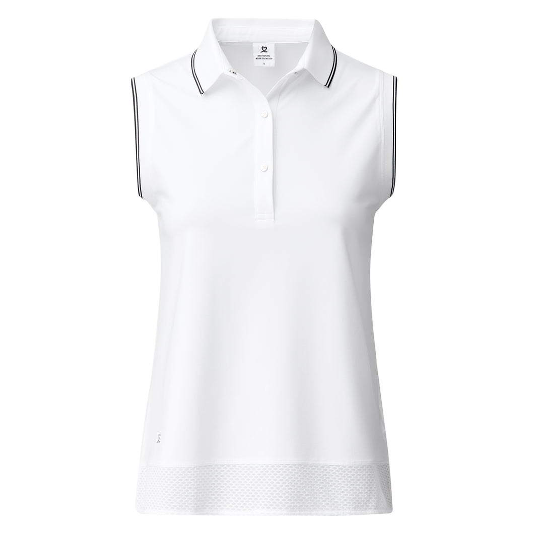 Daily Sports Corina Womens Sleeveless Golf Polo - WHITE 100/XL