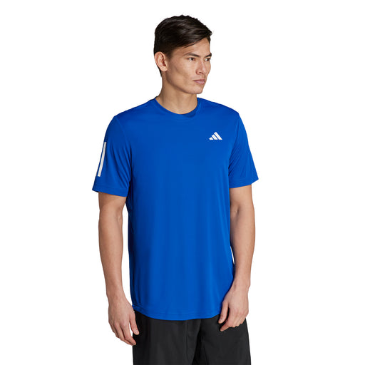 Adidas Club 3 Stripes Mens Tennis Shirt - C ROYAL 400/XXL