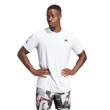Load image into Gallery viewer, Adidas Club 3 Stripes Mens Tennis Shirt - WHITE 100/XXL
 - 9
