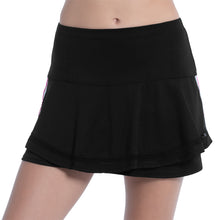 Load image into Gallery viewer, Lucky In Love Long Icon Flip Womens Tennis Skirt - BLACK 001/XL
 - 1