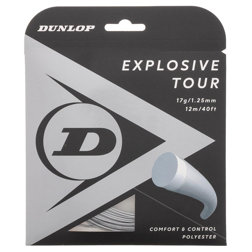 Dunlop Explosive Tour 17g Silver Tennis String Set - Silver