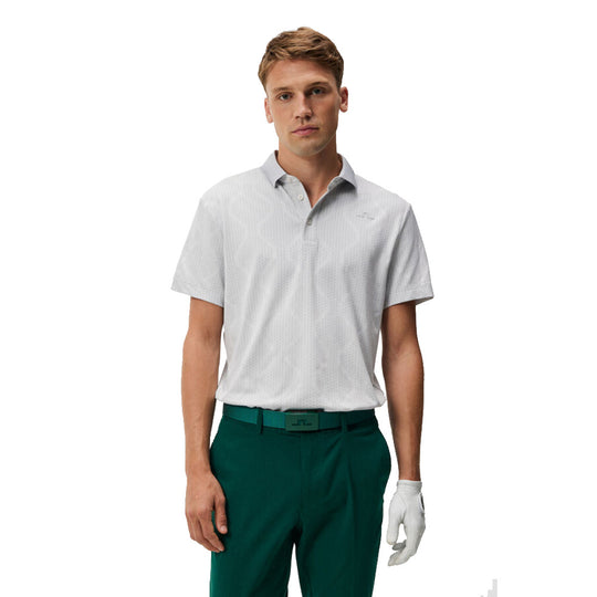J. Lindeberg Mat Jacquard Regular Fit Mens Golf Polo